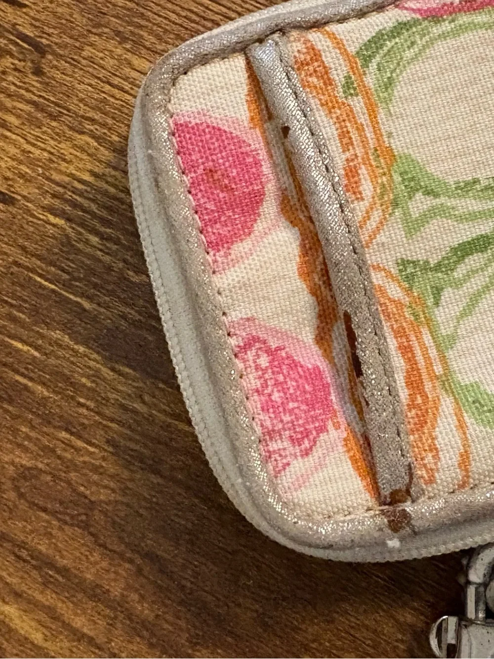 Coach Vintage Poppy “Digi Pouch” Wristlet Multicolor Signature Canvas